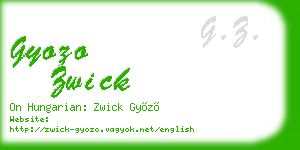 gyozo zwick business card